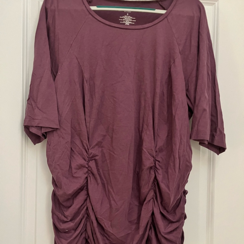 Torrid Ruched Plum Blouse